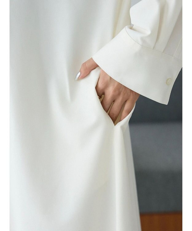 CRAFT STANDARD BOUTIQUE イージーケアタック入りワンピース Ivory