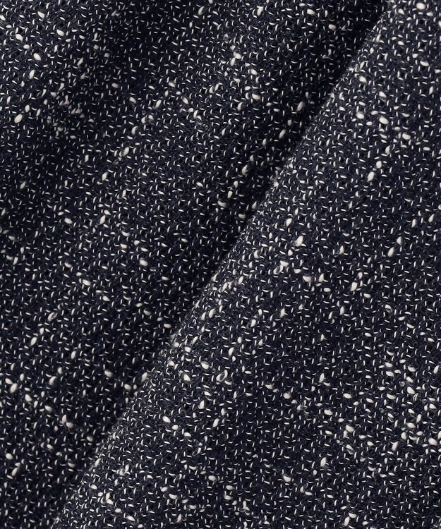 BEIGE， TRIPHANE / ハイウエストツイードタックパンツ Navy Mix