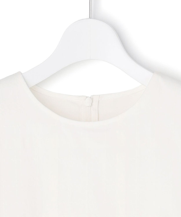 23区 【先行予約】シアーチェックレイヤード フレア Tブラウス ホワイト系