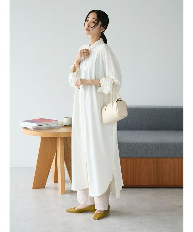 CRAFT STANDARD BOUTIQUE イージーケアタック入りワンピース Ivory