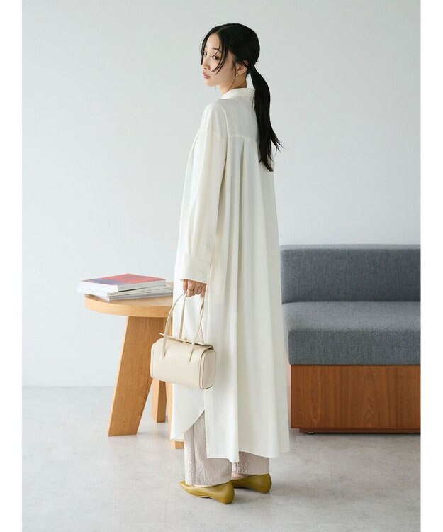 CRAFT STANDARD BOUTIQUE イージーケアタック入りワンピース Ivory