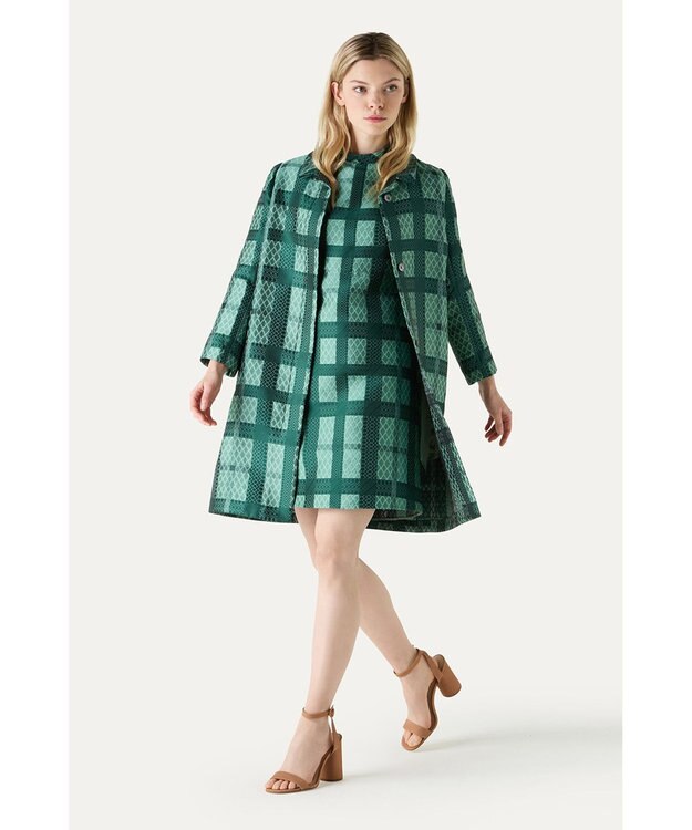 DAKS COOL CLASSICS ジオチェックAラインドレス グリーン