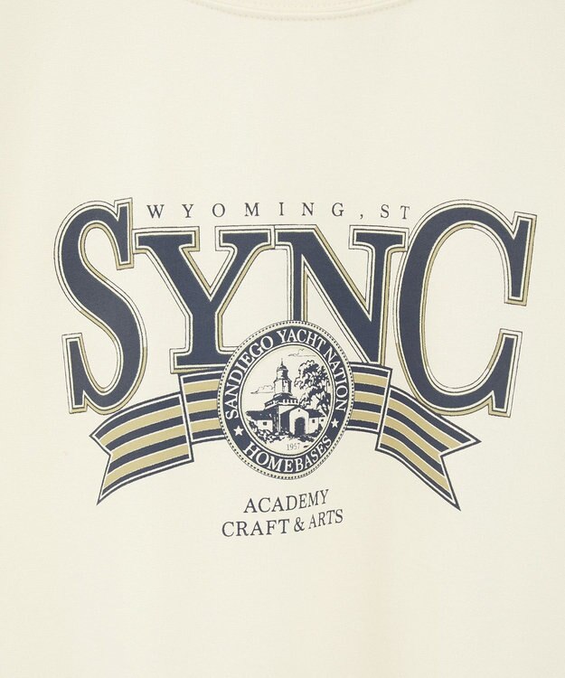 Green Parks アソートカレッジロゴ裏毛プルオーバー Ecru