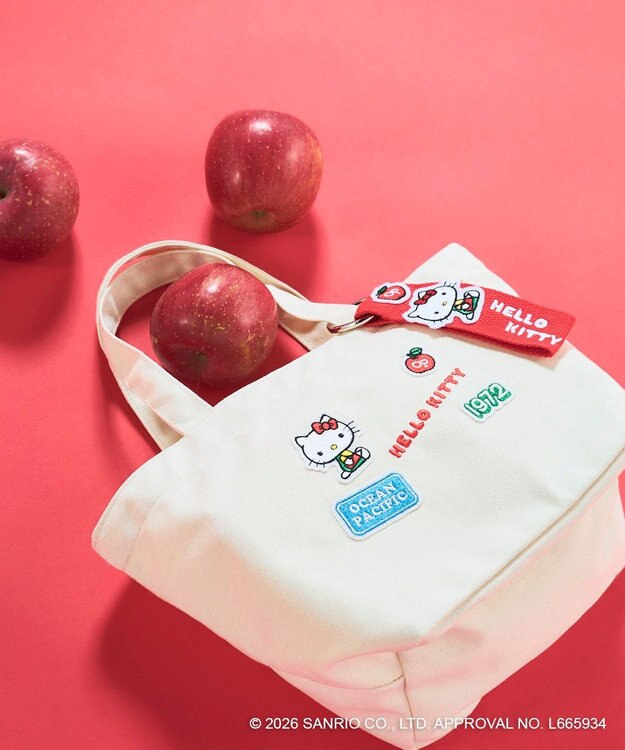 OP／FILA 【Ocean Pacific×ハローキティ】ワッペンバッグチャーム レッド