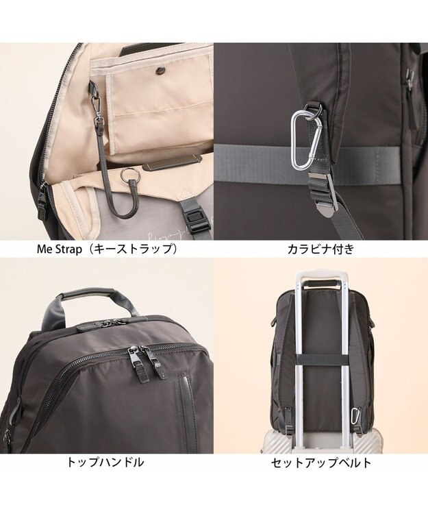 ACE BAGS & LUGGAGE 【雑誌掲載】W&.Day/Night ポッケス スリムリュック A4サイズ 14.0インチPC収納 15277 ダブルアンドデイナイト マザーズバッグ チャコールグレー