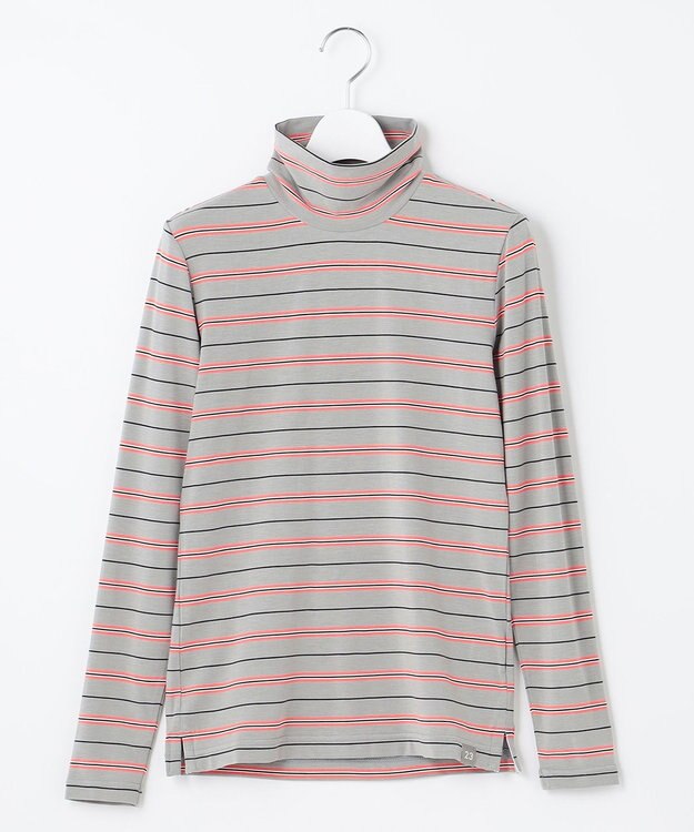 23区GOLF 【WOMEN】エニワイズ ボーダー カットソー ライトグレー系1