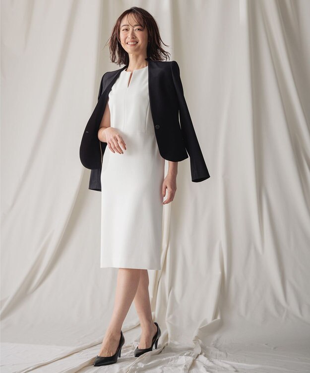 BEIGE， 【L-size】LUIZA / Iラインワンピース White