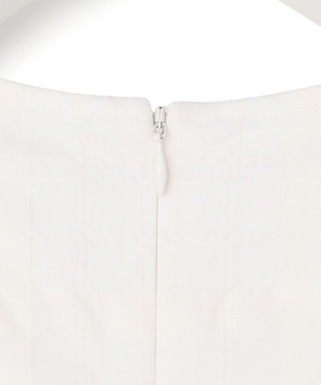 23区 【先行予約】シアーチェックレイヤード フレア Tブラウス ホワイト系