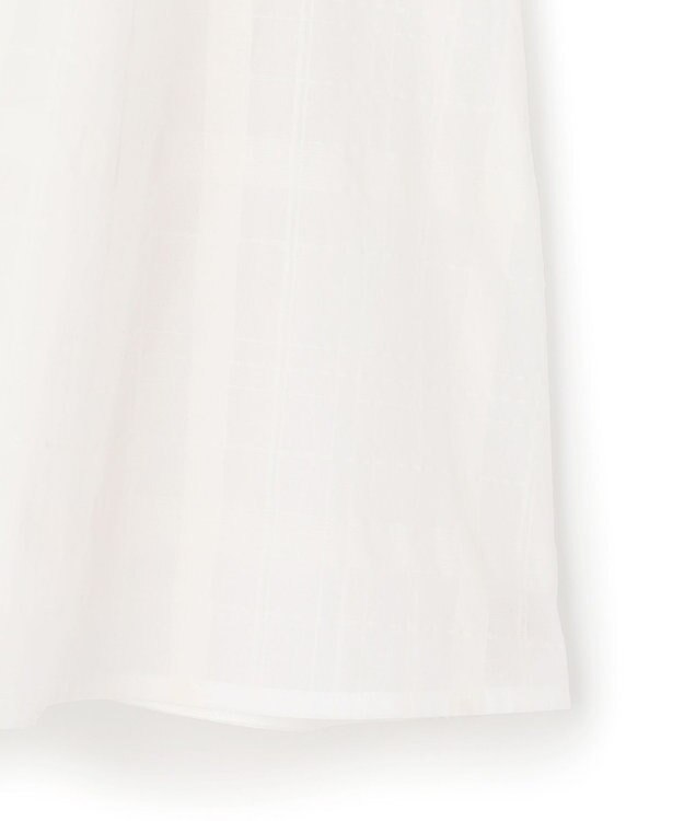 23区 【先行予約】シアーチェックレイヤード フレア Tブラウス ホワイト系