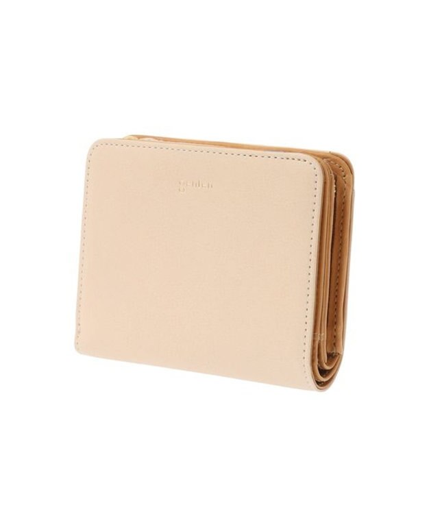 genten ピア L字ファスナー2つ折り財布 エクリュ