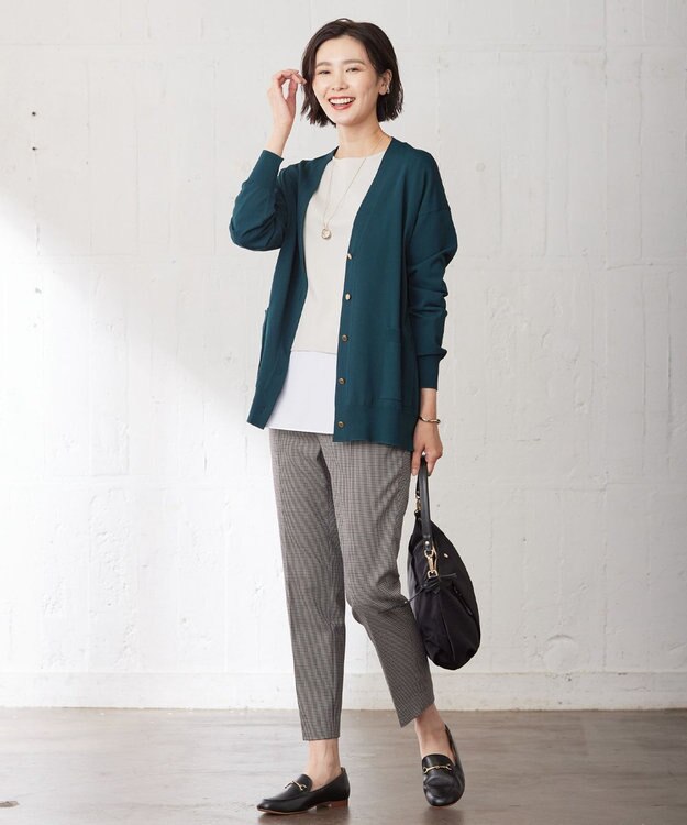 J.PRESS LADIES ボリュームリング ワントップ ネックレス ゴールド系