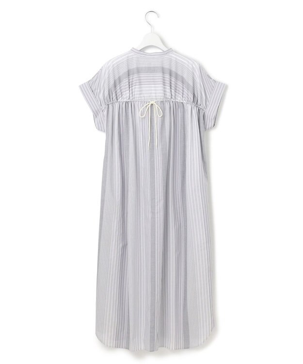 J.PRESS YORK STREET 【WOMEN】マルチストライプ シャツワンピース グレー系1