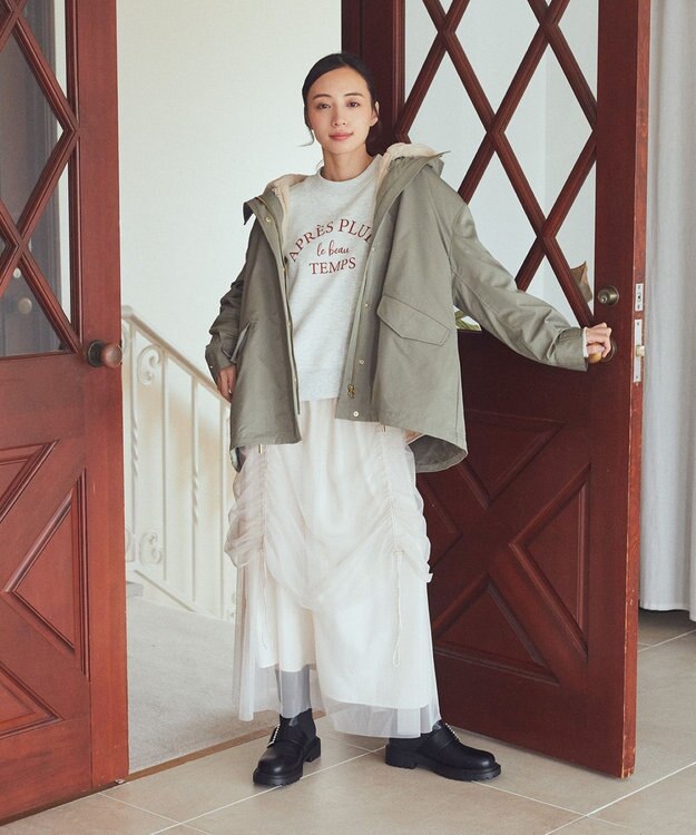 earth music&ecology マルチウェイマウンテンパーカー カーキ