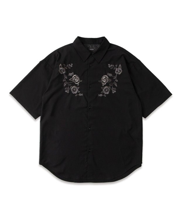 WEGO TRフラワーモチーフシャツ（S） 柄2