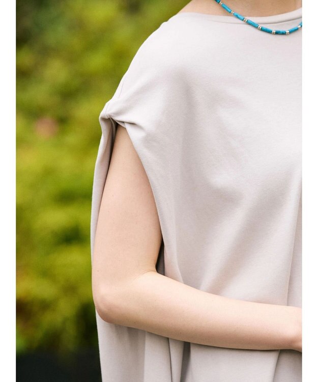 AMERICAN HOLIC 接触冷感フレンチスリーブカットチュニック Gray Beige