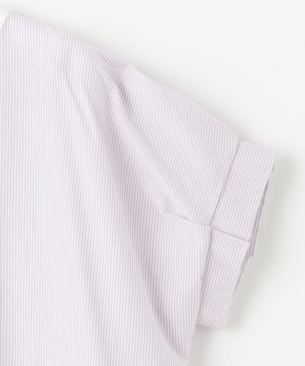 ANY SIS S 【洗える】シルケットストライプスキッパー カットソー ラベンダーストライプ