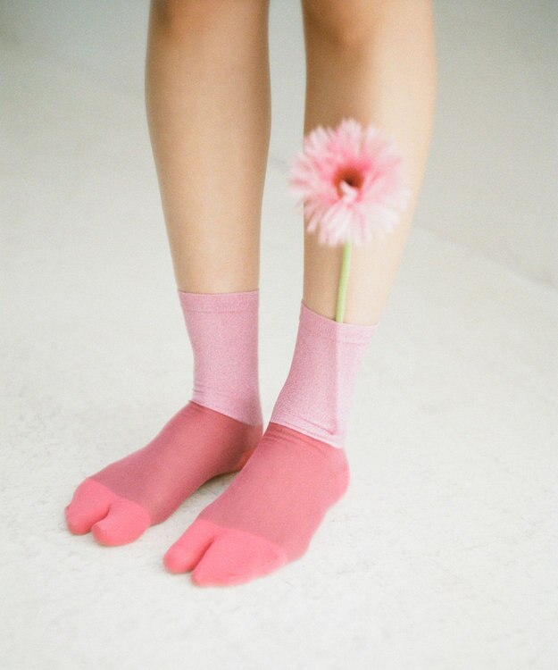 TRICOTE COLOUR TABI SOCKS / カラータビソックス 72PINK