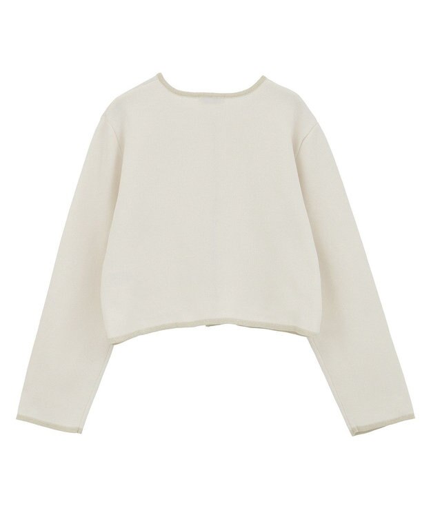 earth music&ecology フラワーモチーフニットカーディガン Ivory