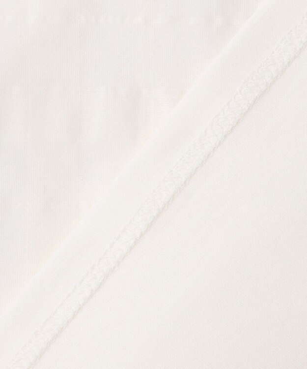 23区 【先行予約】シアーチェックレイヤード フレア Tブラウス ホワイト系