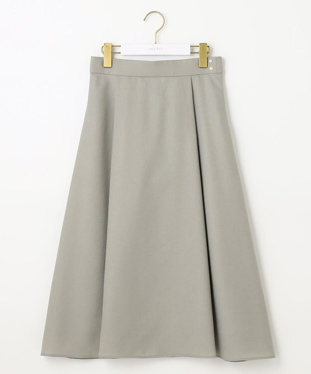 ANY SIS 【美人百花6月号掲載】スムージーポリエステル スカート ライトカーキ