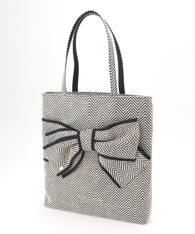 TOCCA 【A4サイズ対応・一部カラー撥水】T CADEAU NEW BAG フラットトートバッグ ヘリンボーン柄