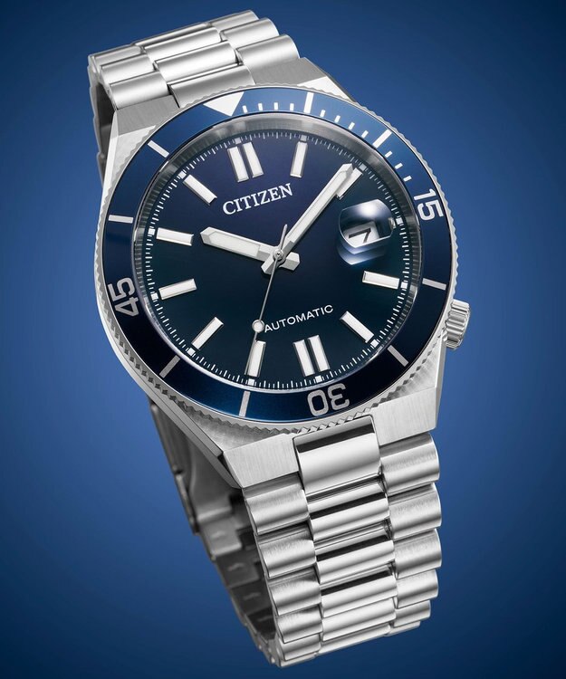 CITIZEN 【メカニカルウオッチ TSUYOSA】豊富なカラーバリエーションが人気の機械式腕時計 NJ0230-59L シルバー