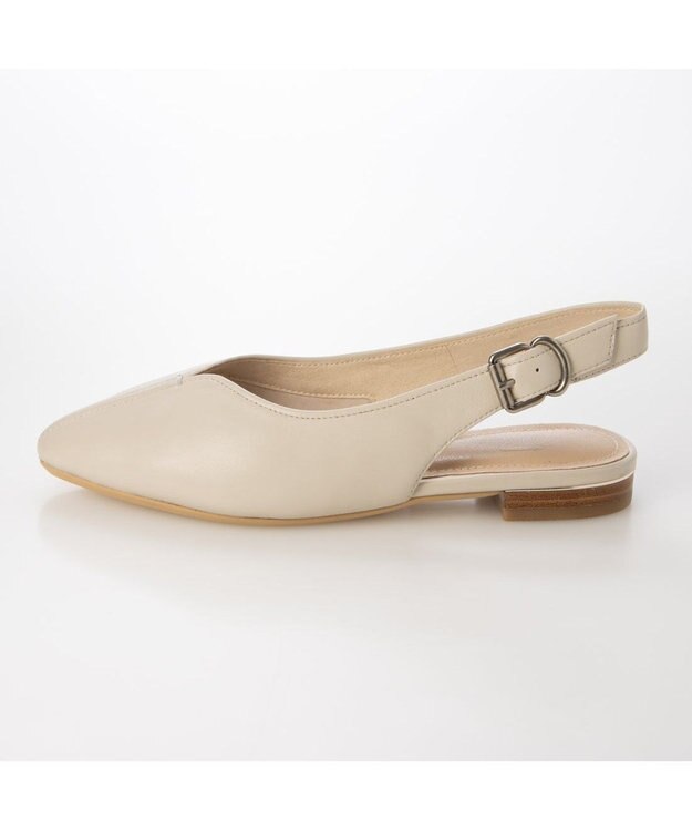 ing <ing>センターシームバックベルトパンプス アイボリー