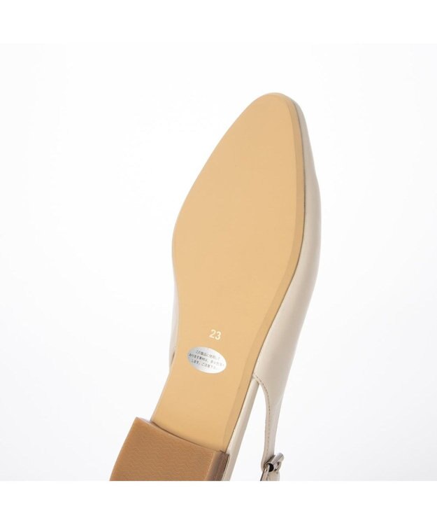 ing <ing>センターシームバックベルトパンプス アイボリー