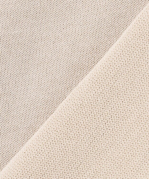 J.PRESS LADIES 【洗える】COTTON POLYESTER ニットポロ ベージュ系