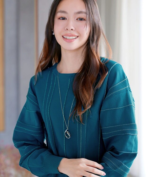 Tiaclasse ラメリブドルマントップス ターコイズ