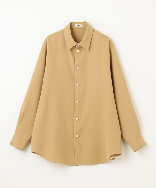 NAVE 【ReNAVE】ウォッシャブルツイル シャツ キャメル系