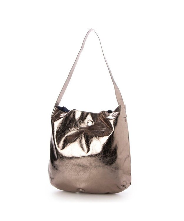 UNBILLION カシュカシュ cachecache / クラッシュメタリック2wayホーボーショルダー ダークシルバー