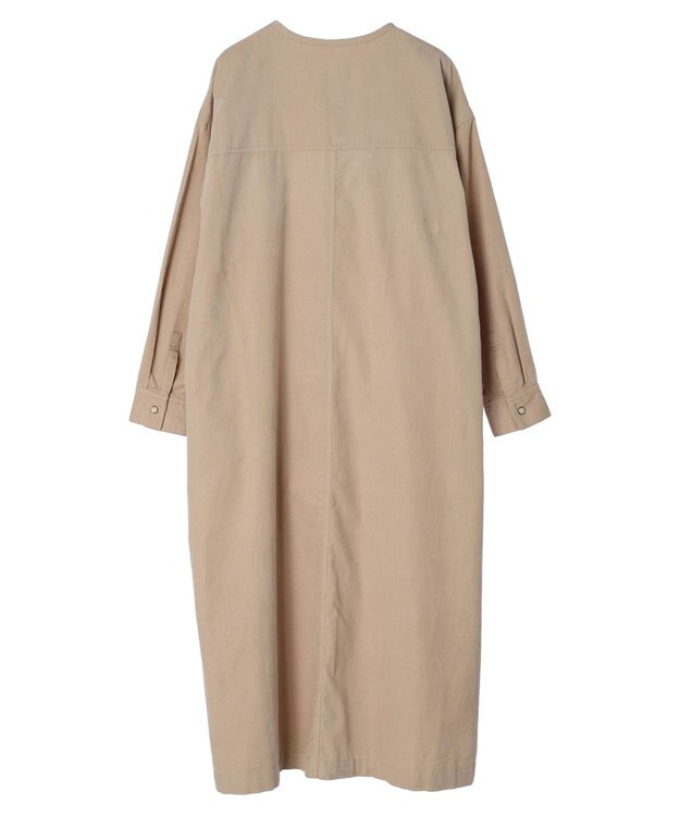 CRAFT STANDARD BOUTIQUE コーデュロイパールドット釦ワンピース Beige