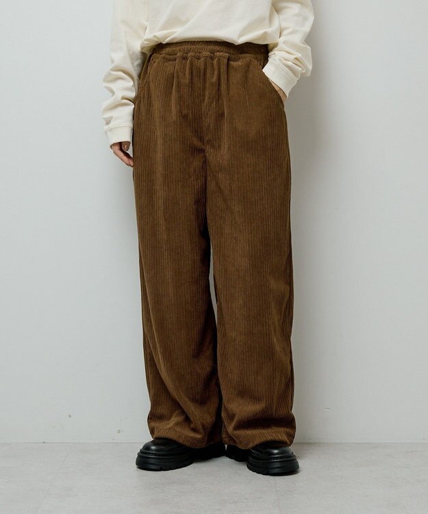 Green Parks ・ＥＬＥＮＣＡＲＥ　ＤＵＥ　コーデュロイイージーパン Brown
