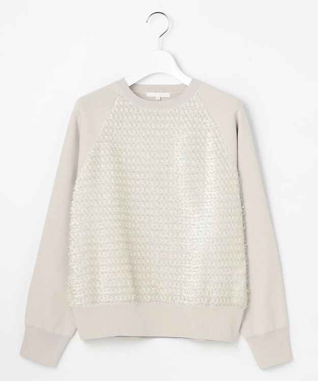 自由区 S ジャカードコンビ プルオーバー ベージュ