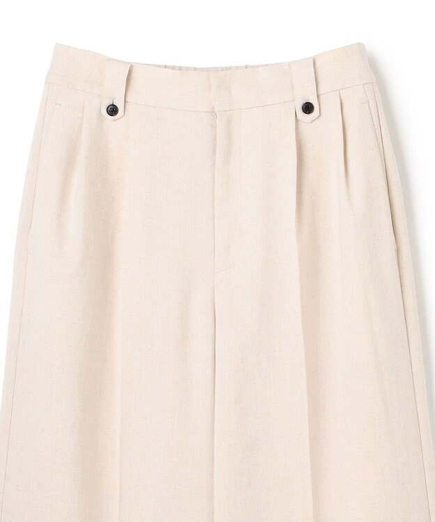 UNFILO 【セットアップ着用可】TENNEN TOUCH タックワイドパンツ ベージュ