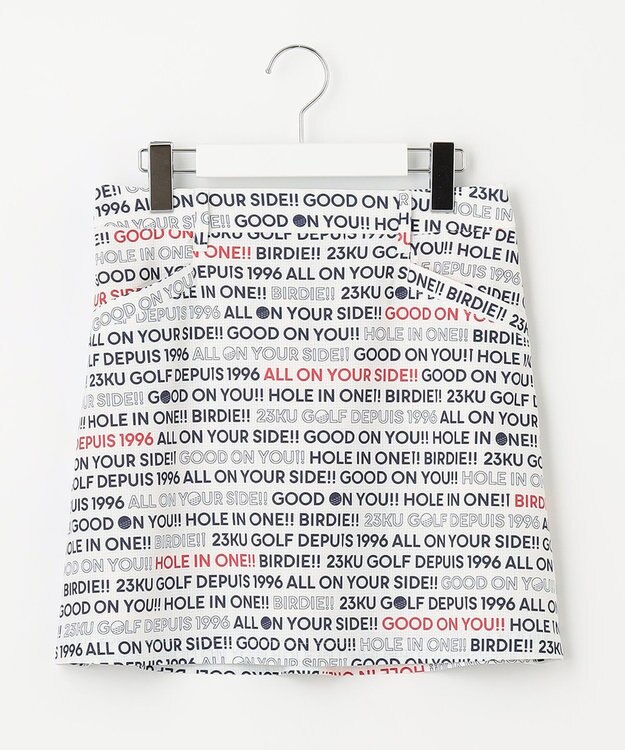 23区GOLF 【WOMEN】ロゴ総柄クールメッシュスカート ホワイト系5