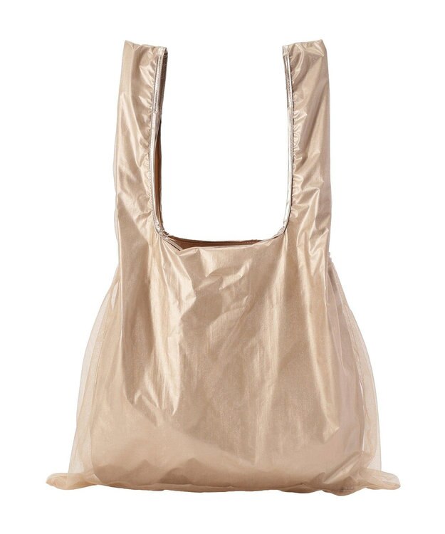 Green Parks チュールレイヤードポケッタブルバッグ Beige