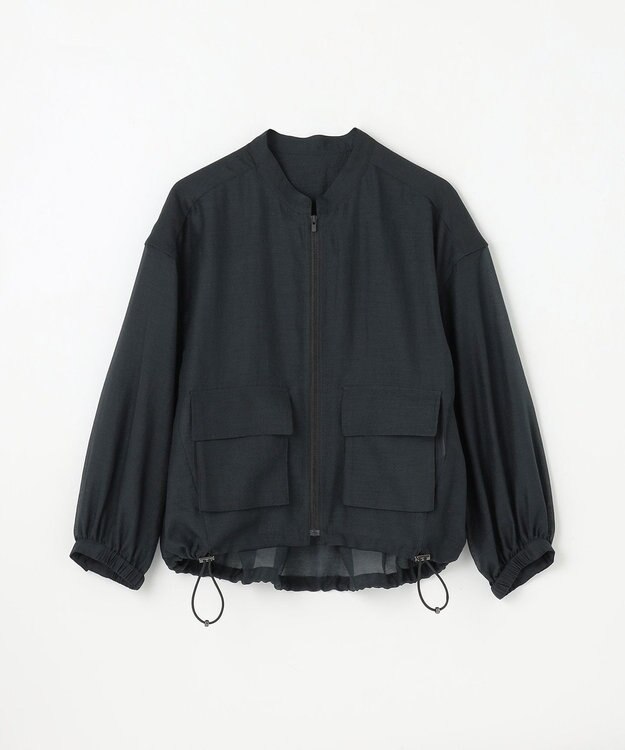 GRACE CONTINENTAL シアードレープブルゾン ブラック