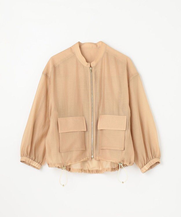 GRACE CONTINENTAL シアードレープブルゾン ベージュ