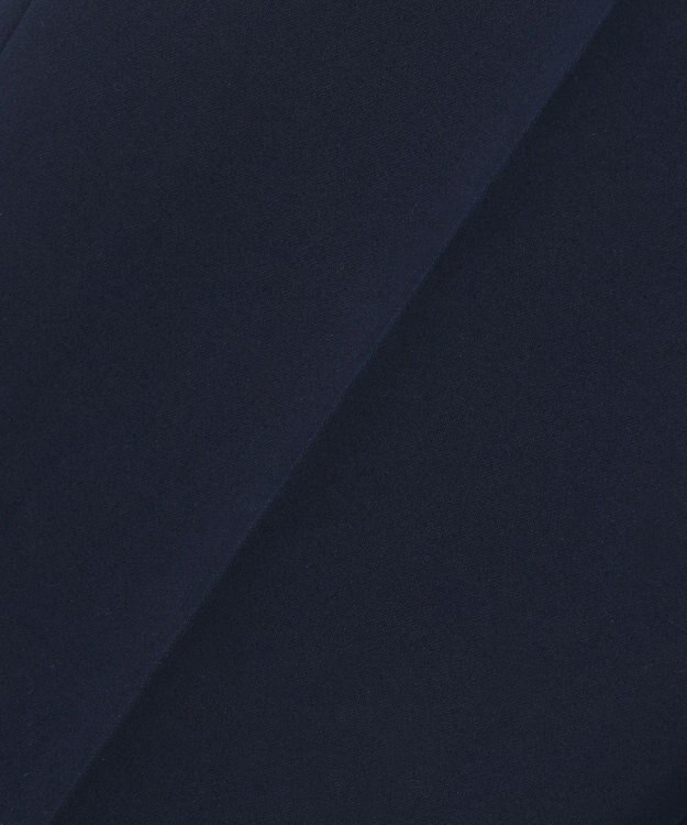 自由区 【接触冷感・洗える】コットンサテンストレッチテーパード パンツ ネイビー