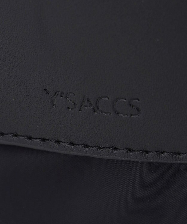 Y'SACCS 【ナイロンタフタ×リサイクルレザー】デイリーショルダー　Mサイズ ブラック