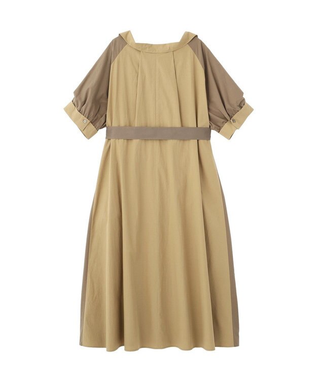 YECCA VECCA ベルト付きスキッパーシャツワンピース Beige