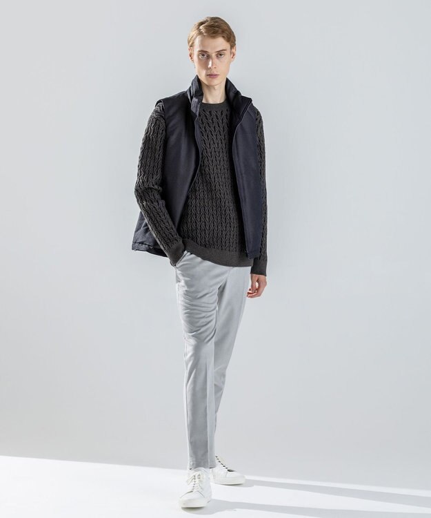 JOSEPH HOMME 【新素材】ライトラスターシャンブレー　ダウンベスト カーキ系