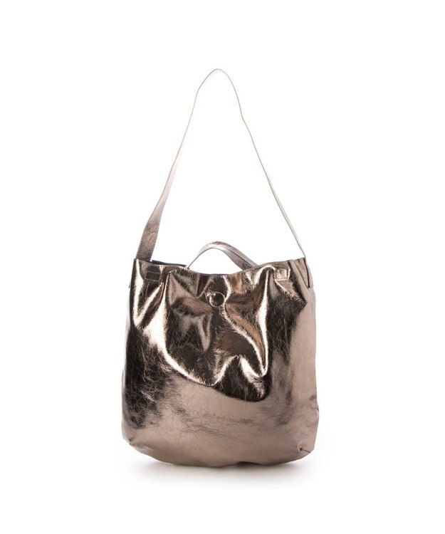 UNBILLION カシュカシュ cachecache / クラッシュメタリック2wayホーボーショルダー ダークシルバー