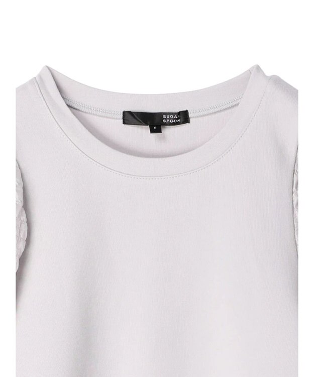 Green Parks ・ＳＵＧＡＲ　ＳＰＯＯＮ　シャーリング袖プルオーバー Light Gray