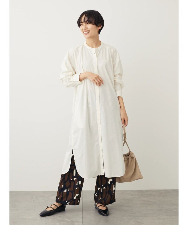 AMERICAN HOLIC バンドカラーシャツワンピース Ivory