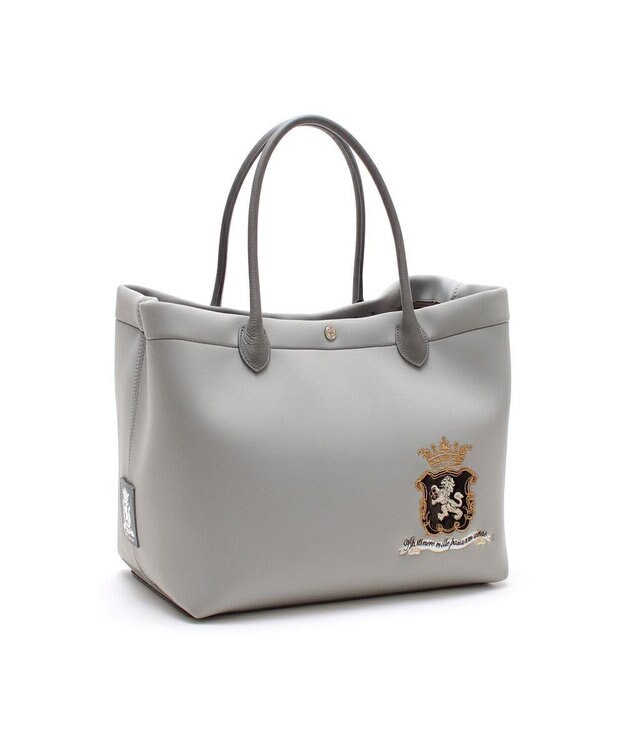 A.D.M.J. 【魔法の様に軽い】マジックライト　スパニッシュファブリックエンブレム刺しゅうトートL グリス