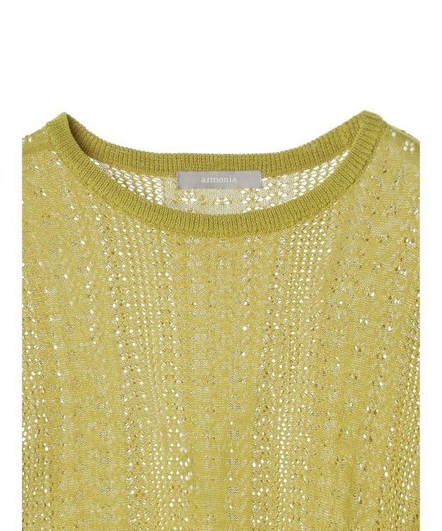 Green Parks ａ．透かし柄ニットプルオーバー Lime Green