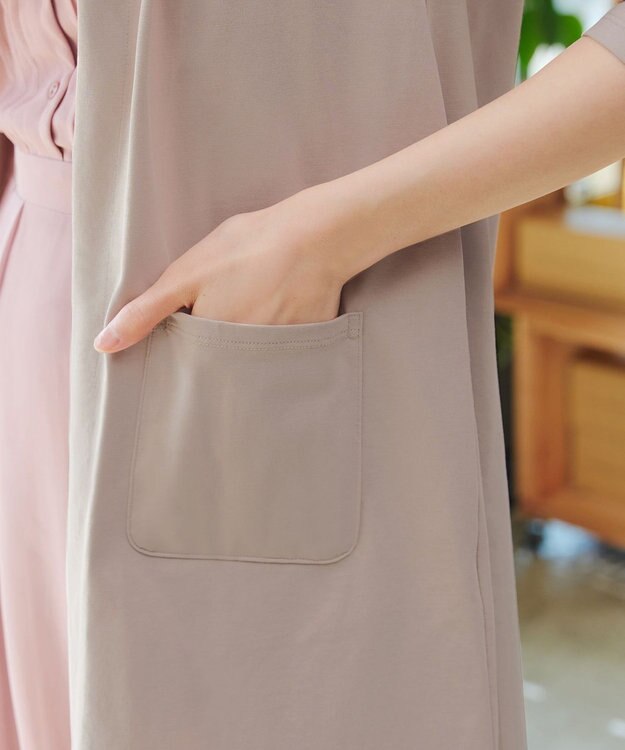 Tiaclasse L 【おのののかさん着用】「サマケア 」フード付きカットソーロングカーディガン グレージュ